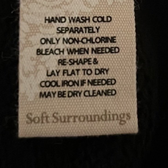 Soft Surroundings Sydney Cable Wool Blend Sweater in Black - Picture 13 of 15